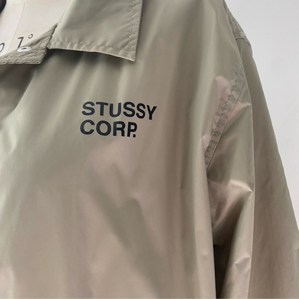Stussy Corp Staff 19 Dice Coach Jacket Nylon Shell Khaki - Small - Picture 6 of 14